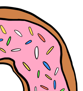 A quarter of a donut draw