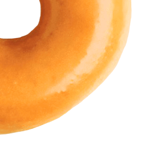 A quarter of a partialliy done donut